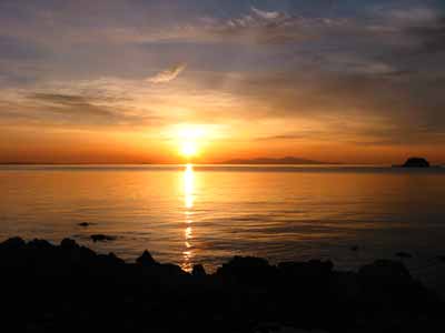淡路島の夕陽